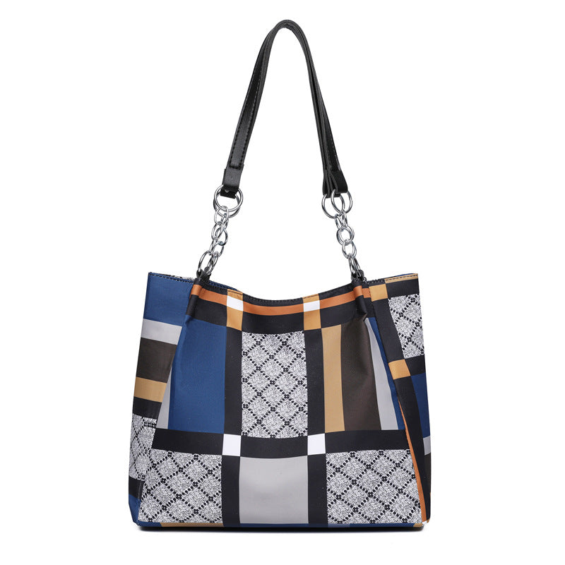 2025 new women's large capacity tote bag - stylish and versatile shoulder bag - color block minimalist design - mommy bag