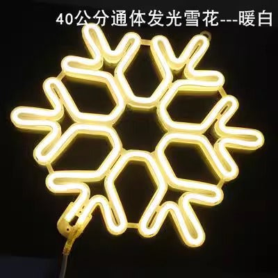 LED hanging tree light moon snowflake lantern outdoor waterproof lighting pentagram light festival pendant decorative engineering light