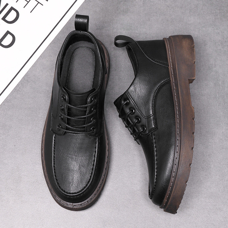Spring british style business work shoes sneakers men's office leather shoes casual new versatile men's shoes