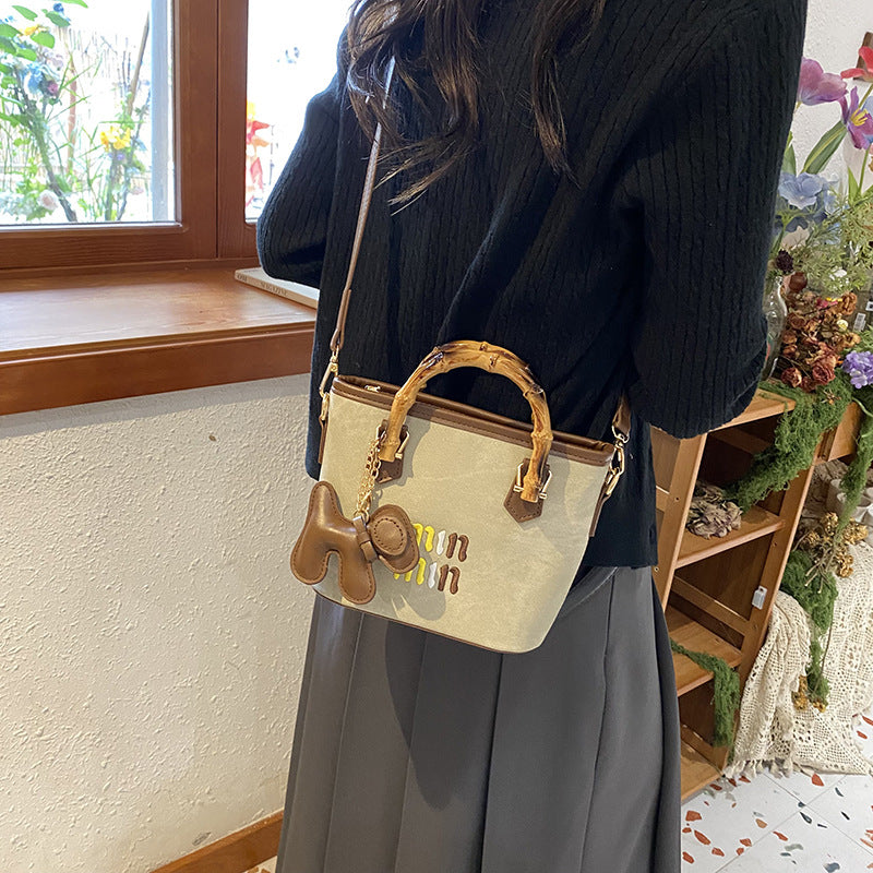 Straw 2025 new small square bag pastoral hand-woven tote bag seaside vacation beach shoulder bag