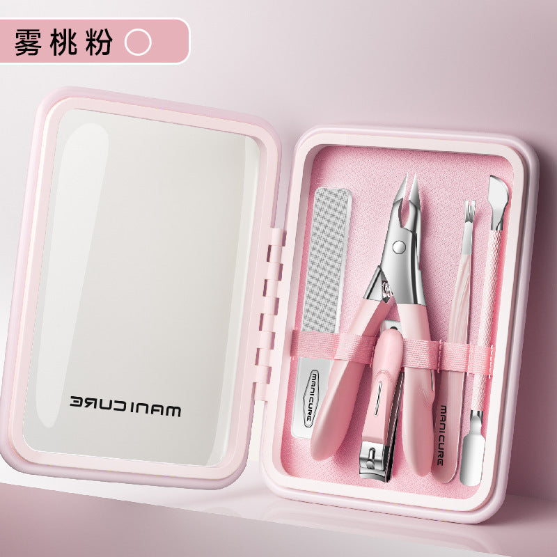 New cuticle nipper manicure set, 5-piece nail clipper kit with precision nippers and single nail clippers tool set