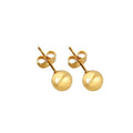 Titanium steel non-tarnish heart circle bead stud earrings - versatile wear, minimalist fashion, trendy design