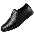 New arrival business hole cool leather shoes men's casual wedding groom british sandals summer breathable youth pointed toe men's shoes