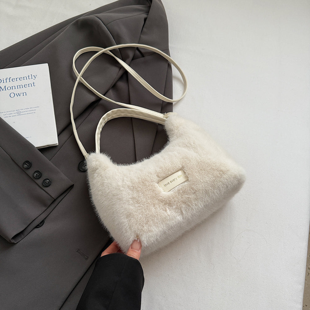 hot-selling korean stylestuffed bag for women 2025fall and winterniche style super popular shoulder bageasiest for match atmosphere handbag