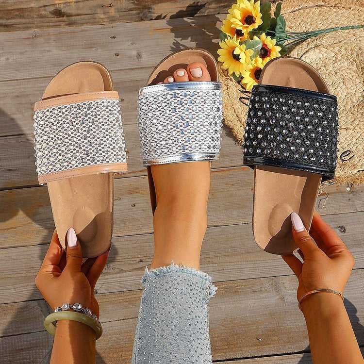 summer new arrival: plus-size chunky sole slides for women (sizes 36-42). wholesale available. dropshipping to  &
