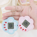 cartoon cat paw game console toy - cute & creative mini electronic pet machine keychain charm for kids
