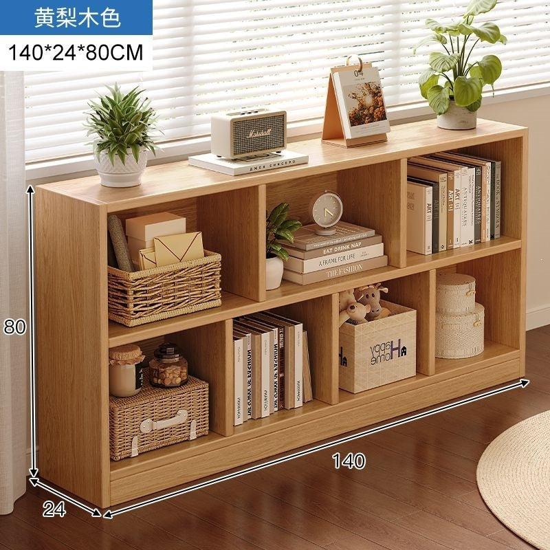 Bookshelf storage rack simple floor-standing wall-mounted storage cabinet rental house multi-layer living room for home bedroom small bookcase