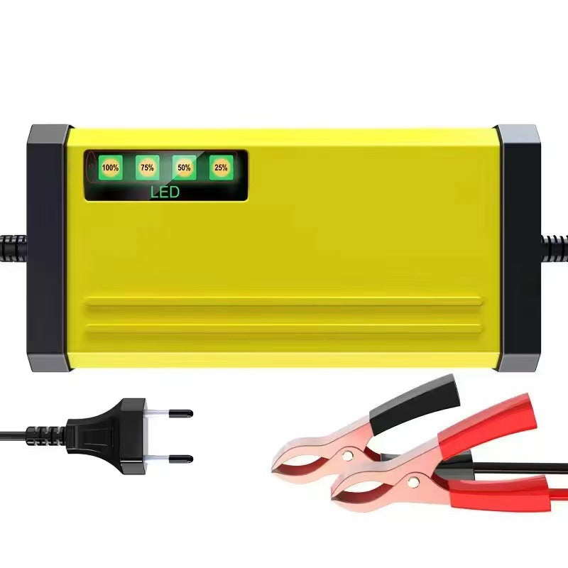 12v charger - universal smart charger for motorcycle, van, car, lead-acid battery, and single-cell electric vehicle batteries