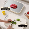 Pure titanium cutting board for home antibacterial and mildew-proof food grade double-sided fruit chopping board kitchen special chopping board knife version sticky board
