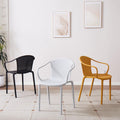 Household casual plastic back chair stackable living room chair outdoor restaurant chair cafe high back scandinavian style