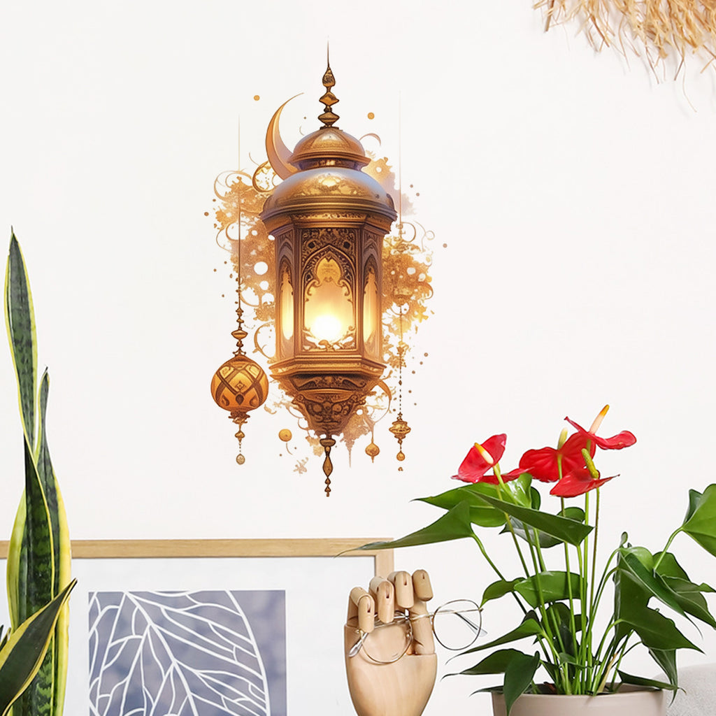 Cross-border   holiday decoration exquisite lighting stickers family warm room wall stickers wholesale