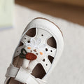 Girls' non-slip sandals - new summer collection: stylish cartoon soft-soled hollow-out flats, versatile little leather shoes for kids