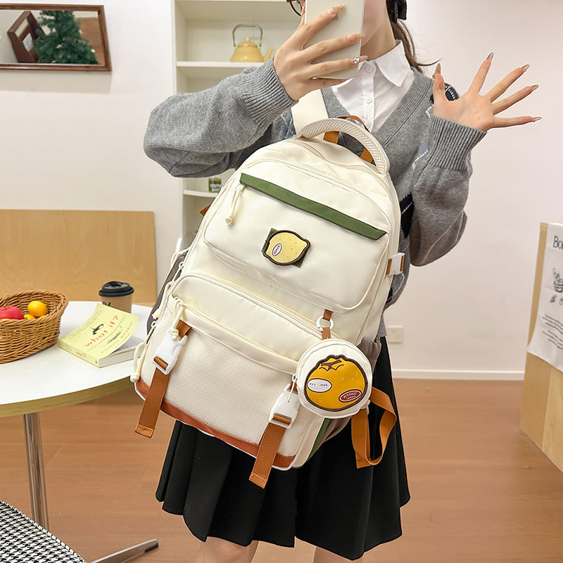 Large capacity backpack for women, fashionable casual sports backpack, versatile laptop backpack for high school and college students, trendy style