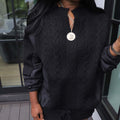 Amazon hot selling autumn and winter new arrival women's cotton clothes casualloosepatchworkknitting drawstring cotton clothesoutwear