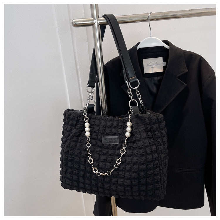 Cross-border high-end large-capacity bag women's 2025 new trendy fashion shoulder bag underarm bag versatile tote bag