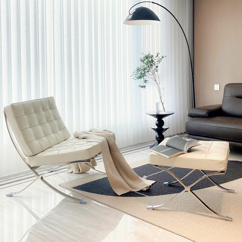 Foshan factory custom modern minimalist barcelona chair italian designer unique single seater leisure sofa chair