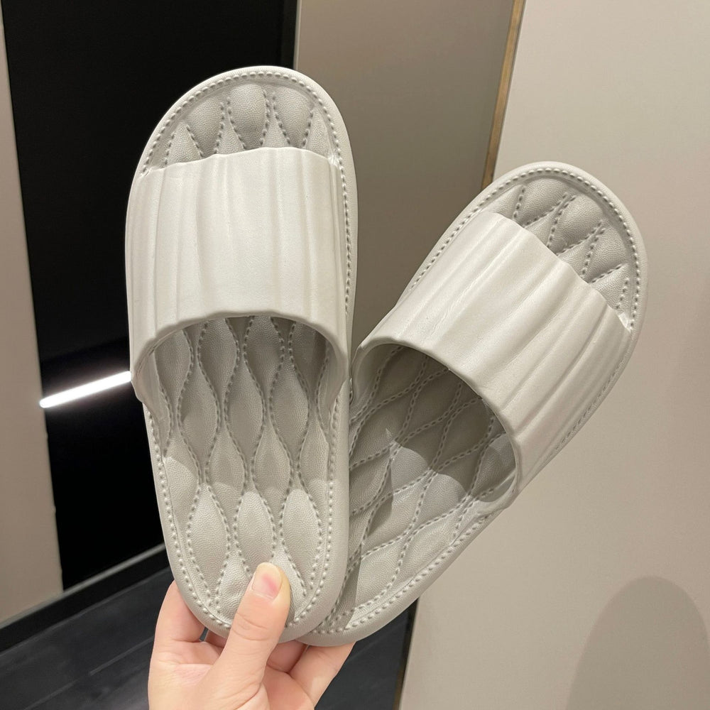 Eva slippers women's couple solid color casual outwear home bathroom soft bottomnon-slip cool slippers breathable cut out