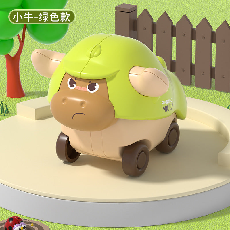 Tiktok hot-selling children's educational & fun toy car - press-and-go cartoon cute pet designs - perfect gift for boys, girls, and kindergarten students