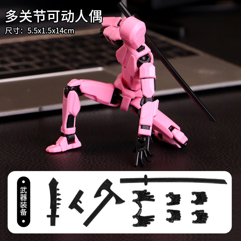 Multi-joint movable doll 3d printed hand board lucky 13 doll full body movable robot decompression toy artifact
