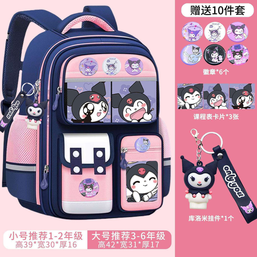 kids school bag for primary school girls school cartoon spine protection and burden reduction large capacity ultra-light backpack wholesale