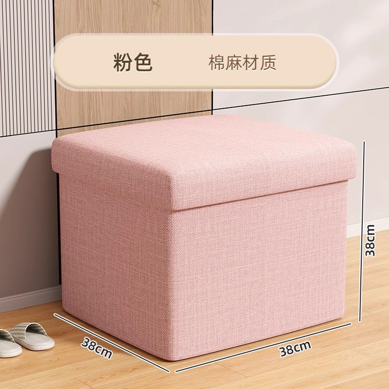 Customized storage stool storage box can seat people, change shoes, folding multi-functional toys, living room home storage box