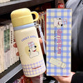 Portable tea lid stainless steel tea water separation thermos cup large capacity three-drink straw cup for men and women students wholesale personalized