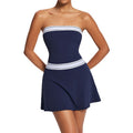 Jinke new arrivalfake two-piece fashion sports skirt suitoutwear outdoor golf tennis skirt running yoga wear for women