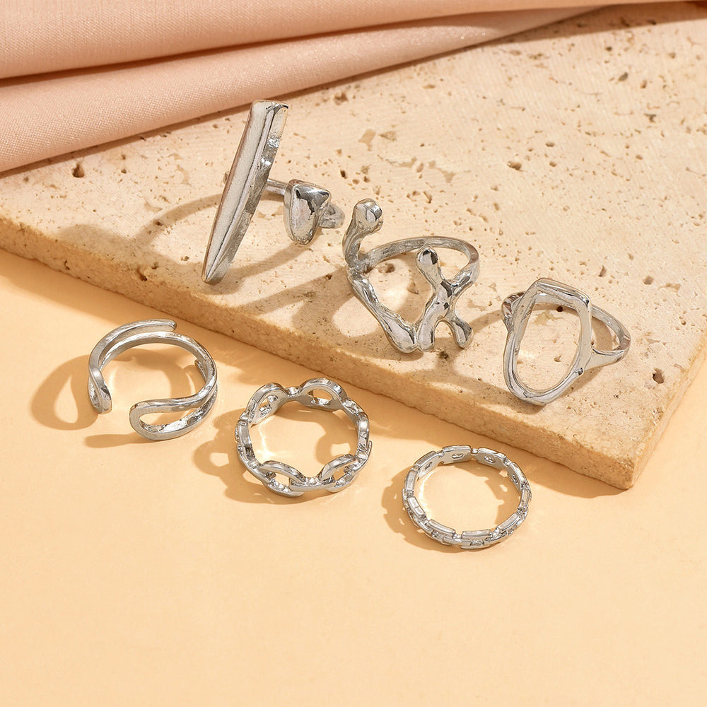 lava ring wholesale women's niche design jewelry light luxury high-end romantic couple rings smooth band accessories