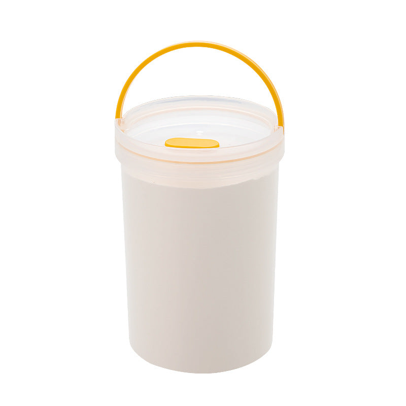 Japanese desktop round transparent storage box plastic sealed baby milk powder box food grade portable storage tank