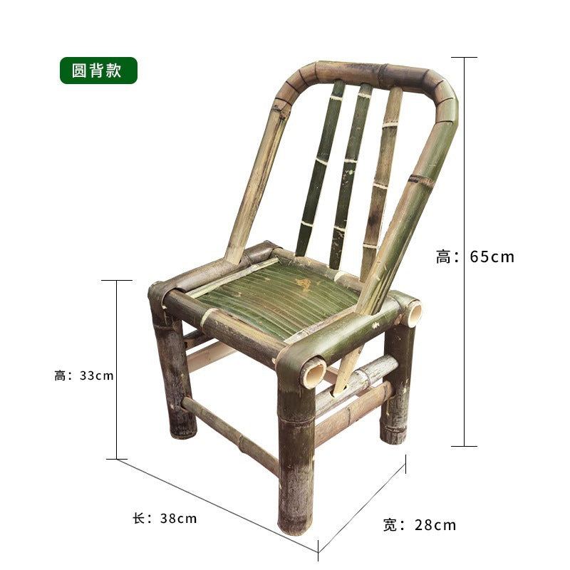 Bamboo chair, bamboo table, bamboo stool, back chair, handmade for homekids small bamboo stool, woven jiangxi rural old-fashioned bamboo chair and stool