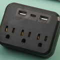 Us standard 3-prong power strip with multi-outlet usb cube, 2pd, us plug for mexico, usa, and canada