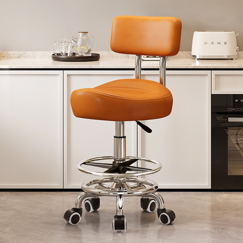 Saddle Chair Kitchen Cooking Chair Front Desk Cashier High Stool Universal Wheel Lifting Chair Beauty Barber Stool