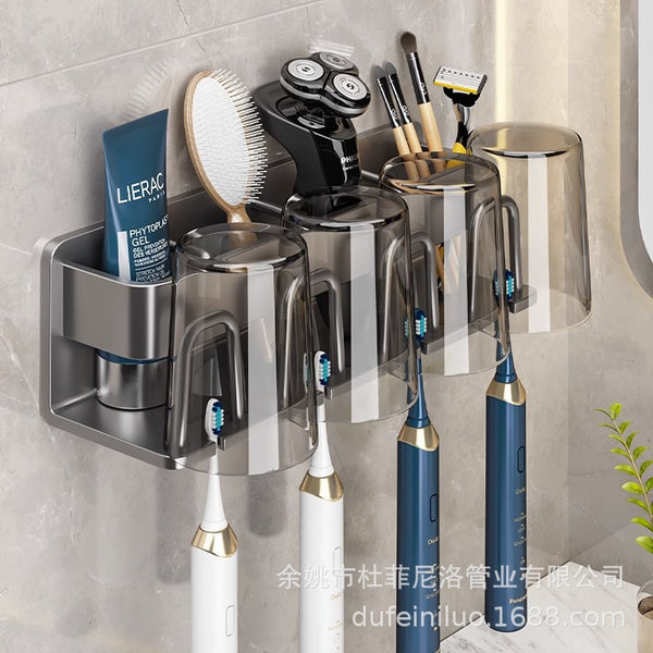 Manufacturer supplies toothbrush rack, no punching, bathroom mouthwash cup, brushing cup storage, wall-mounted electric toothbrush