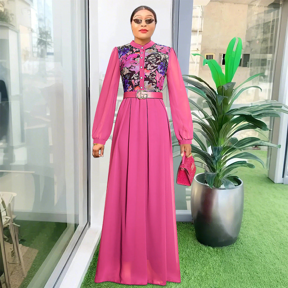 sourcing: african plus-size women's clothing -  &  - evening gowns, slimming new long printed chiffon dresses