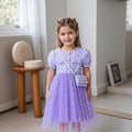 Girls' (toddler) dress, short-sleeve sweetheart star mesh dress with matching mini bag
