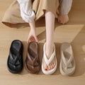Thick sole flip-flops women's wedge heel flip-flops eva slippers summeroutwear non-slip heightening sandals summer sandals