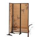 Screen bamboo tea room partition bamboo woven living room enclosure chinese style bamboo shadow foldable solid wood screen partition living room enclosure