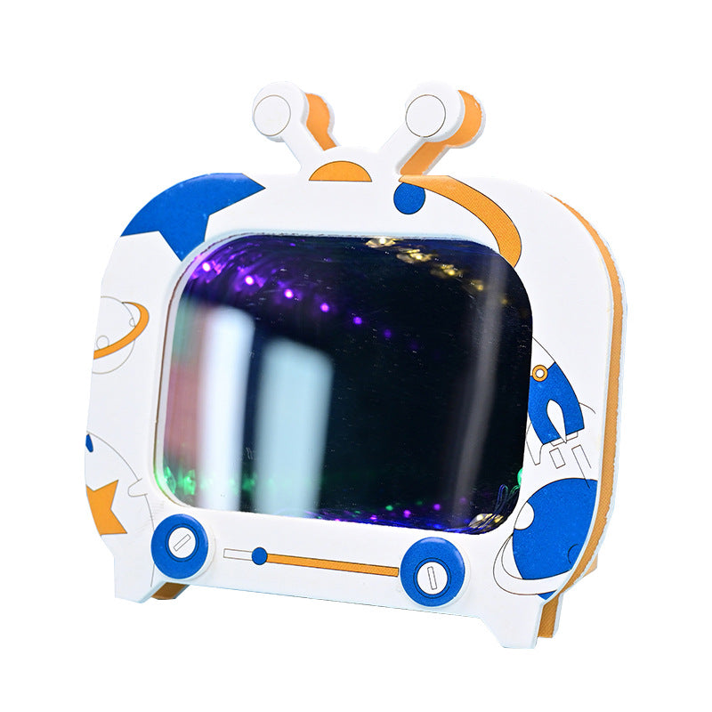 KT board space-time tunnel, reflection of light STEAM physics technology small production children's handmade science experiment materials