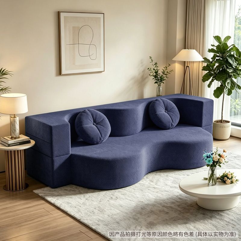 Double lazy tatami fabric compression sofa bed foldablenew arrivalall-in-one molded small apartment rental sofa