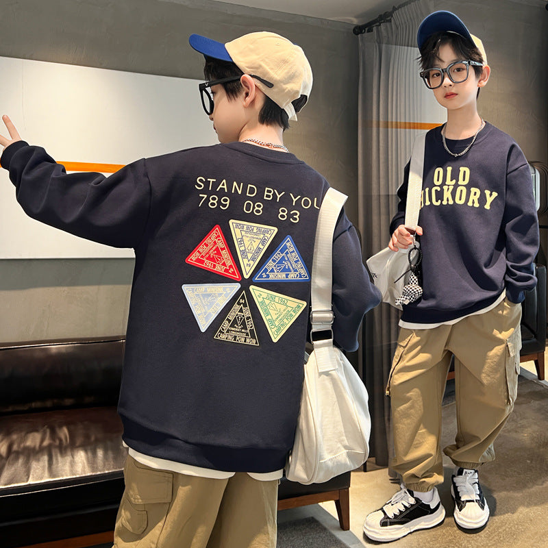 Boys' fall collection : new kids' sweatshirts - trendy and stylish spring/autumn outerwear, athletic tees, and long-sleeve base layers for older boys