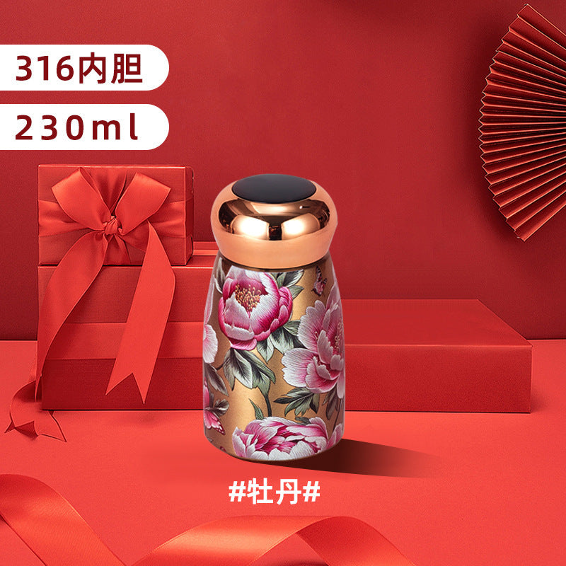 National style mushroom cup little fat stainless steel thermos cup compact mini flap pocket pants cup portable thermos cup wholesale personalized