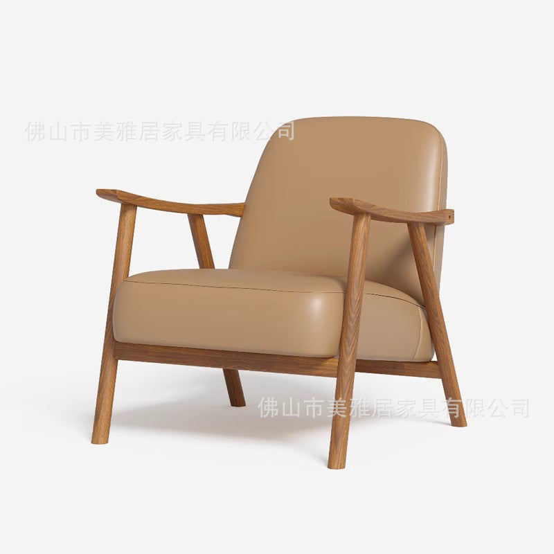 Cafe Solid wood back chair Restaurant Dessert milk tea shop Leisure sofa Table and chair combination Rest area Card seat