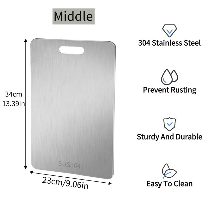 304 stainless steel cutting board antibacterial cutting board double-sided mildew-proof chopping board for home thickened chopping board rolling board