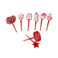 Home party letter fruit fork creative children's animal cute christmas fruit fork set bento tag
