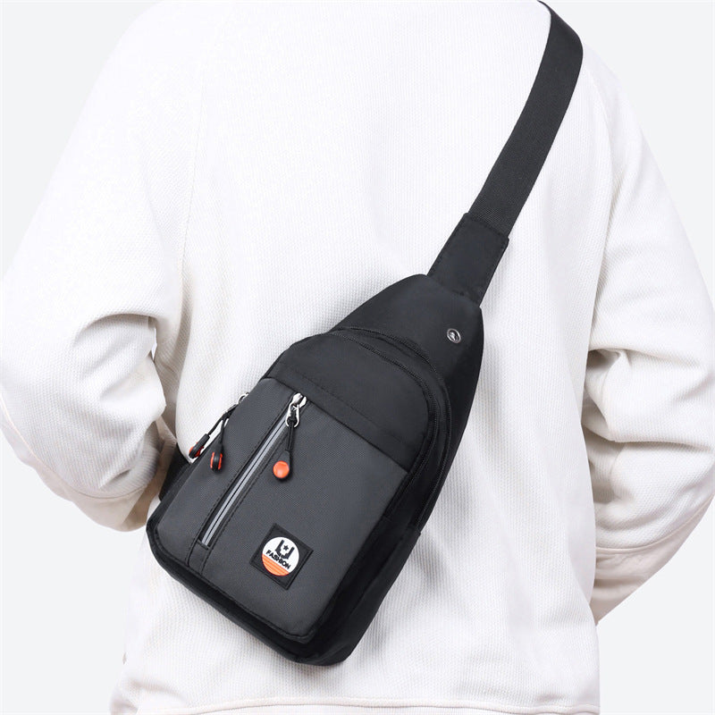 Foreign trade new men's breast bag Korean version multi-layer storage versatile shoulder bag going out trendy sports cycling messenger bag