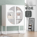 Iron sideboard storage wall storage iron cabinet kitchen living room wine cabinet modern casual tea storage drawer cabinet