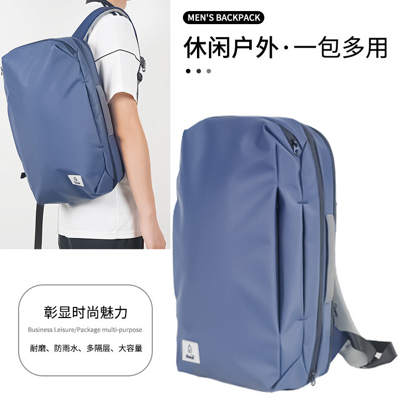 Customizable casual sports backpack for men and women - multifunctional laptop bag, blue fashion trendy student backpack