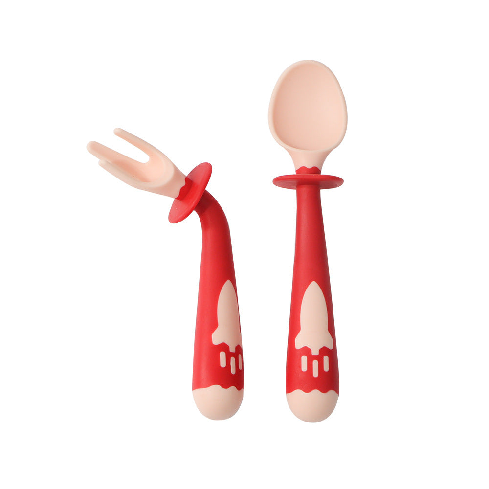 Private label baby food spoons & forks - self-feeding cutlery for infants & toddlers - customizable colors