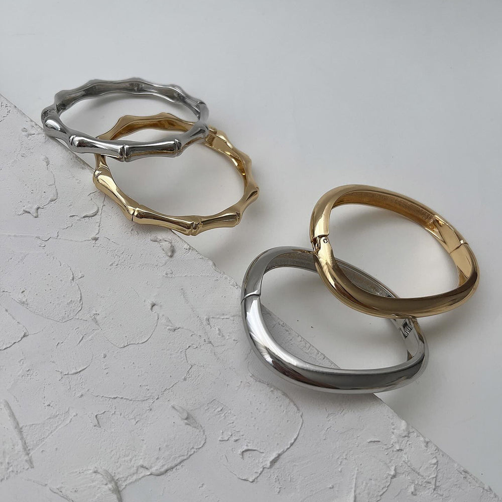Fashion cross-border e-commerce new jewelry simple circle ancient gold open bracelet personalized irregular alloy bracelet