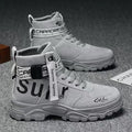 2025 men's martin boots: new autumn high-top british style casual work shoes, mid-top cotton shoes for winter